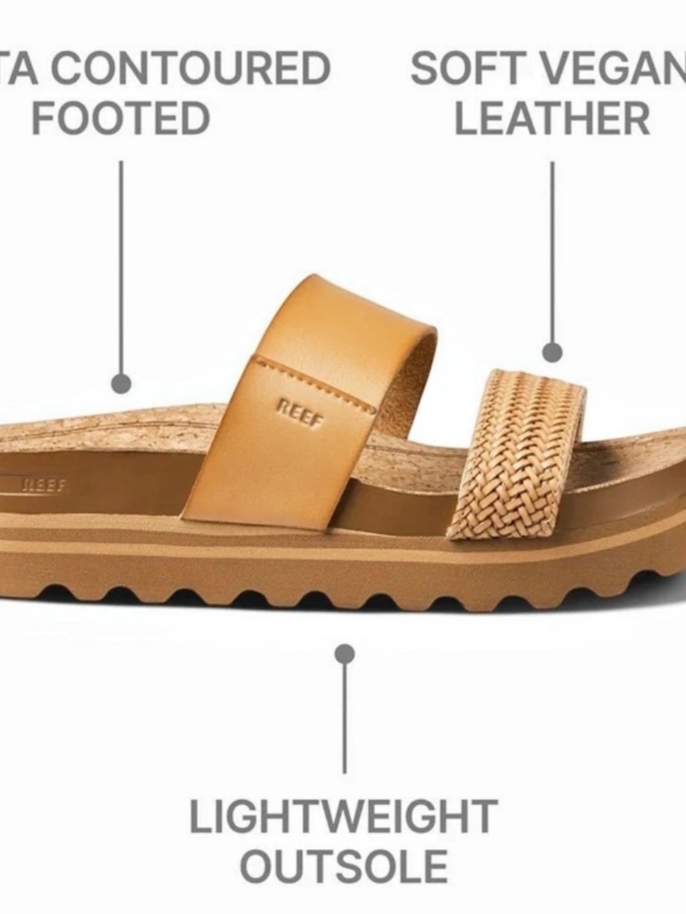 Reef Cushion Vista Hi Platform Sandals in Brown US 10 NWT